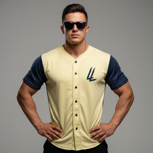 LL “Shotime” Baseball Jersey – Navy x Banana Edition - Luis’s Locker