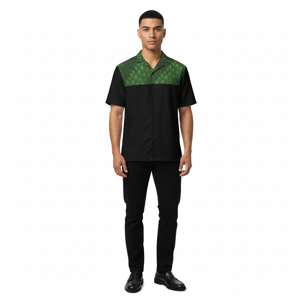 Green Canopy Button Shirt – Midnight Leaf Edition - Luis’s Locker