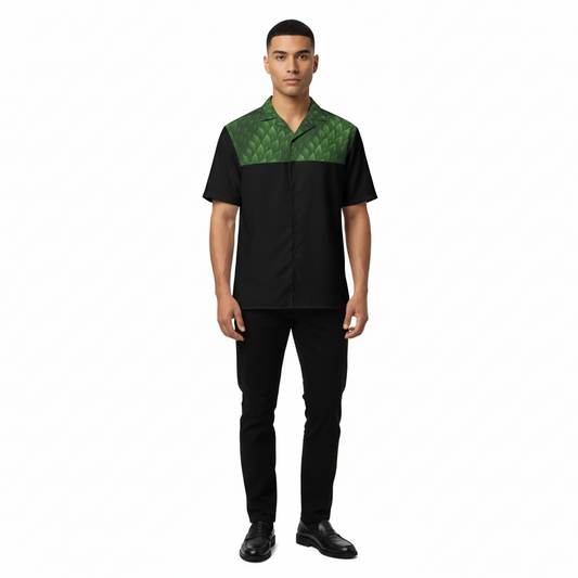 Green Canopy Button Shirt – Midnight Leaf Edition - Luis’s Locker