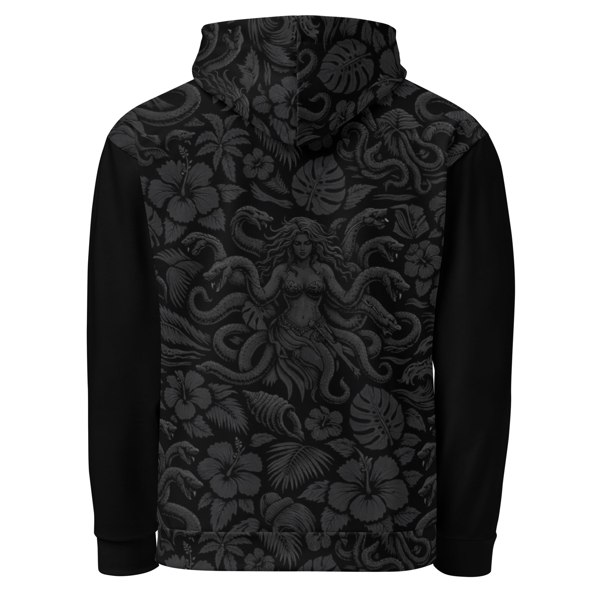 Scylla Pattern Hawaiian Hoodie – Detail Close-Up