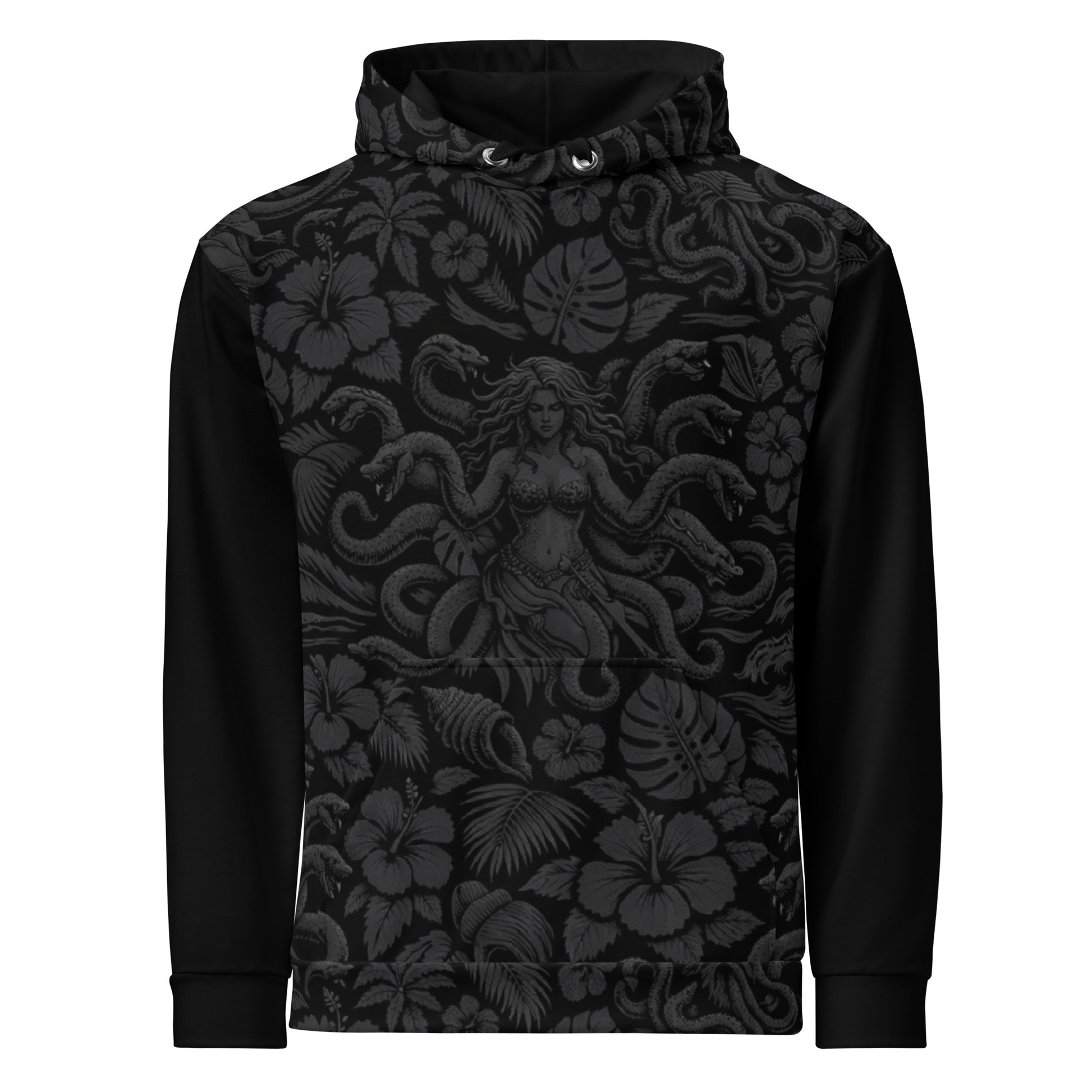 Scylla Pattern Hawaiian Hoodie – Back View
