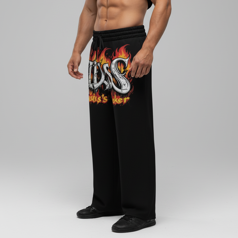 LL🔥 Inferno Flame Sweatpantsn Pijamas – Luis’s Locker Edition – Back View