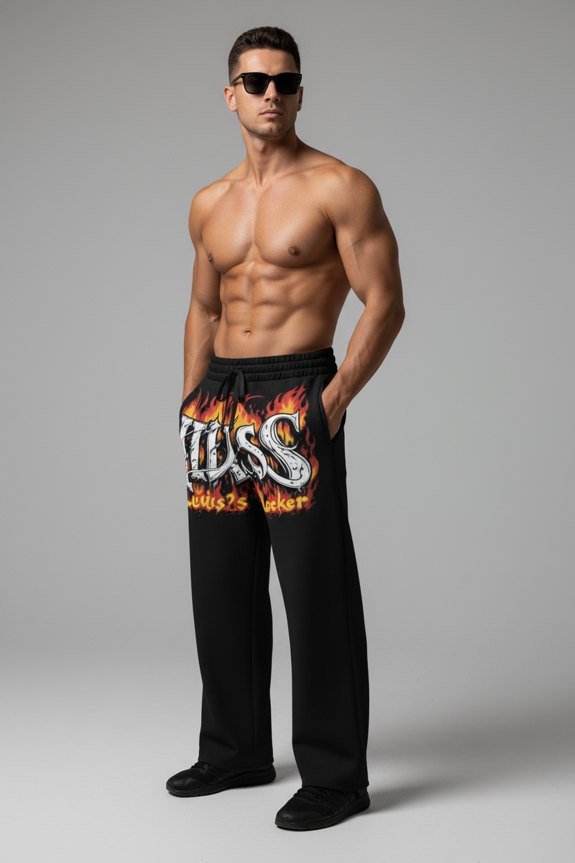 LL🔥 Inferno Flame Sweatpantsn Pijamas – Luis’s Locker Edition – Main Image