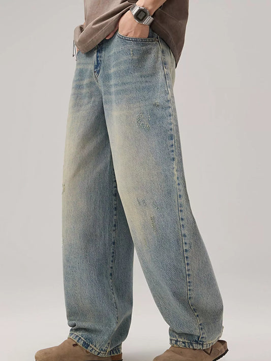 1218 nan – Men's wide leg jeans streetwear fit