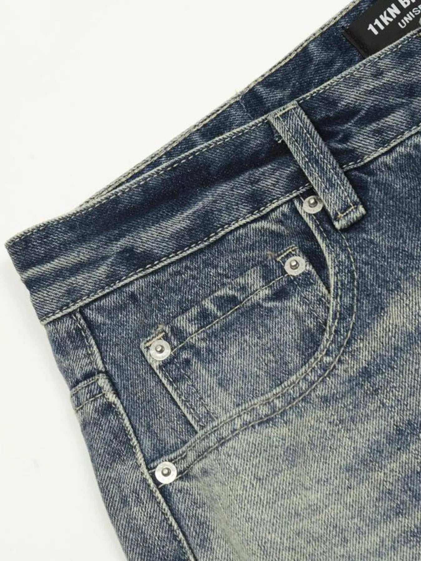 1282 Men's Distressed Flare Jeans – men's flare jeans (Y2K) (detail view 11)