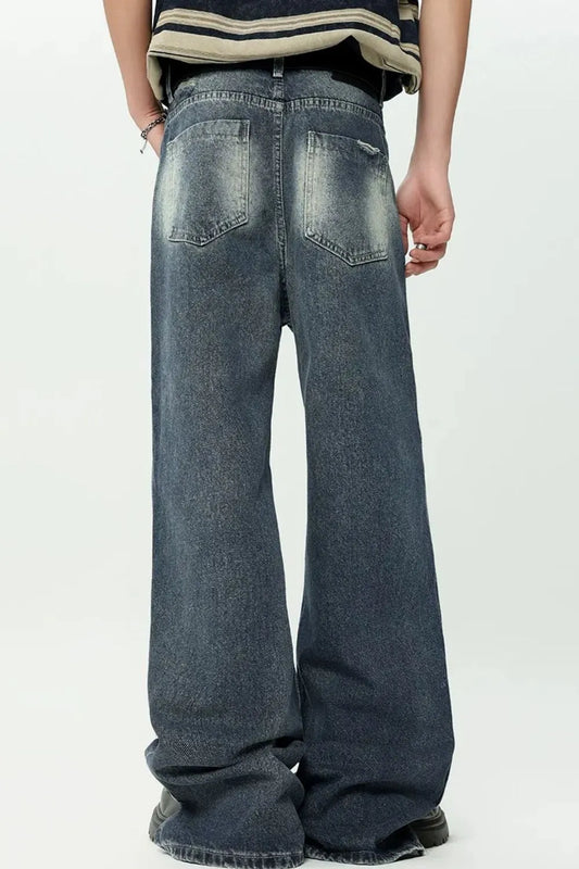 124 nan – Men's wide leg jeans streetwear fit
