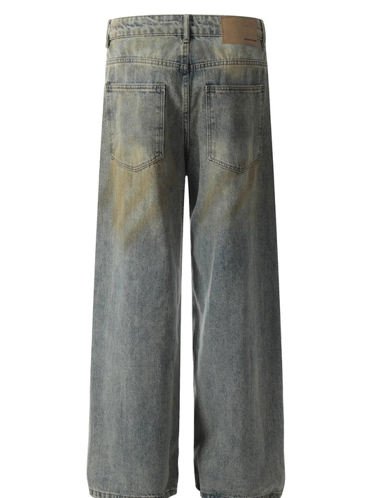 749 nan – Men's wide leg jeans streetwear fit