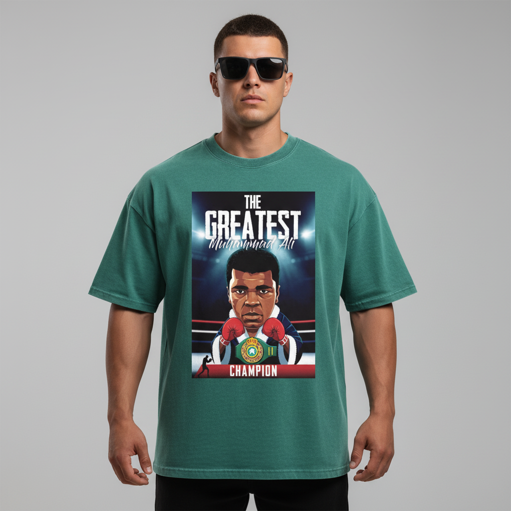 Muhammad Ali “The Greatest” T shirt Snow Washed Oversized - Luis’s Locker