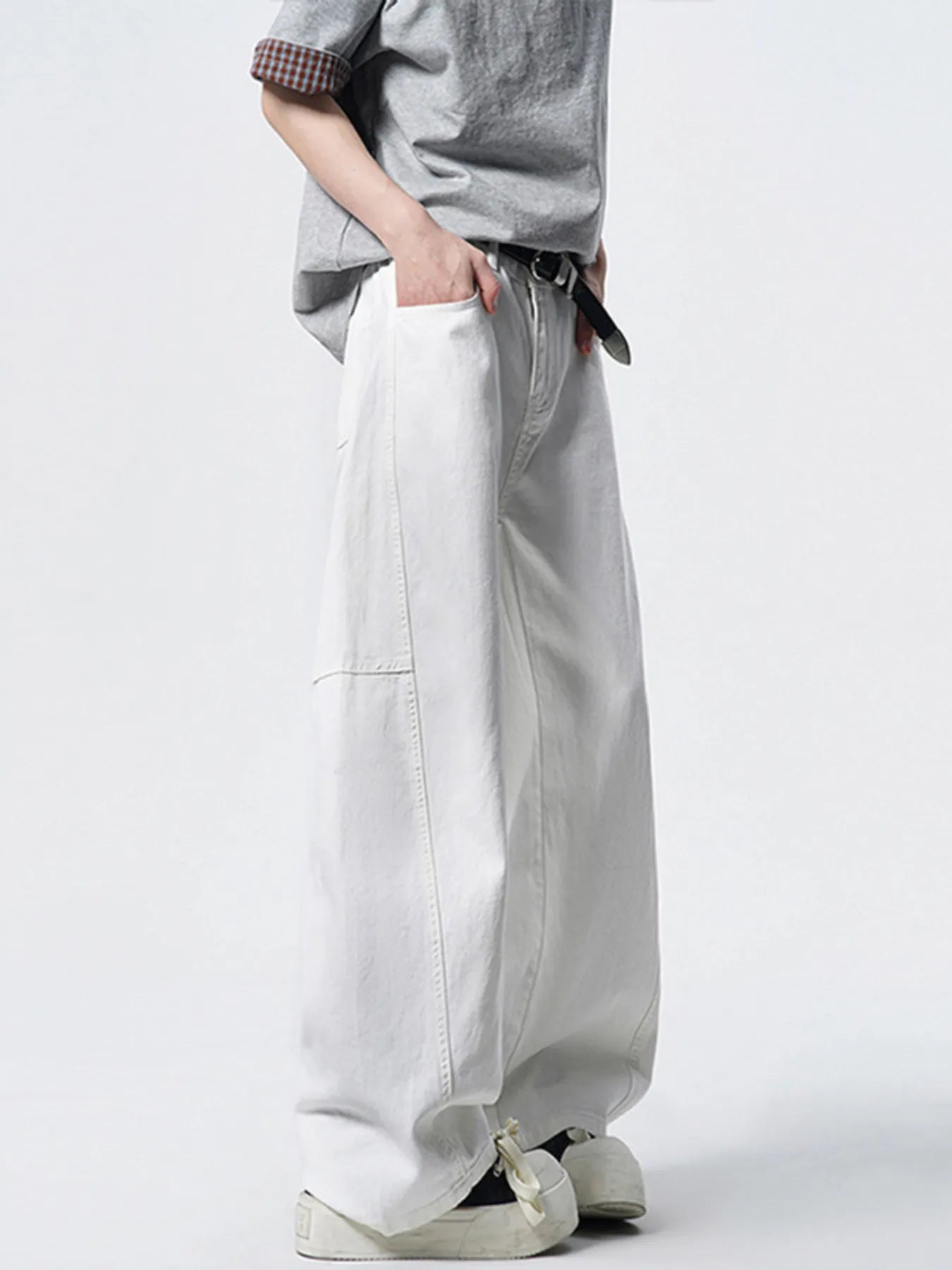 623 nan – Men's wide leg jeans streetwear fit