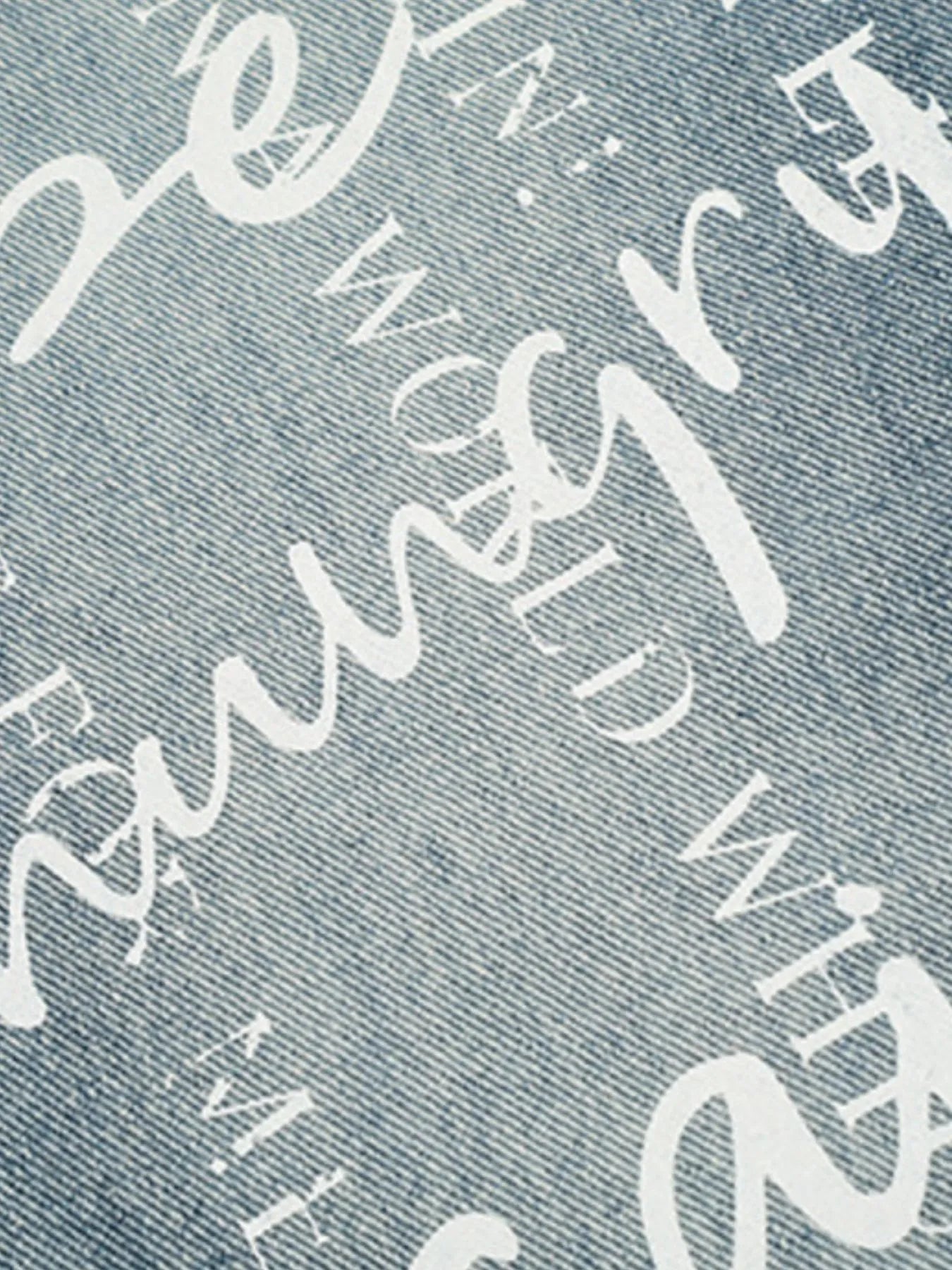 1255 Men's Graffiti Text Print Straight Leg Jeans – men's graphic jeans (detail view 5)