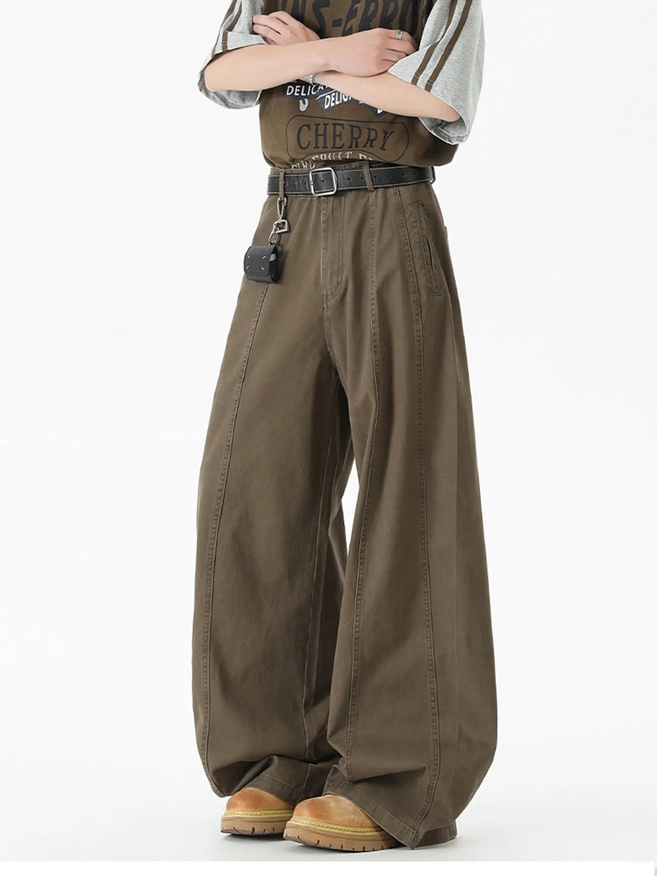 674 nan – Men's wide leg jeans streetwear fit