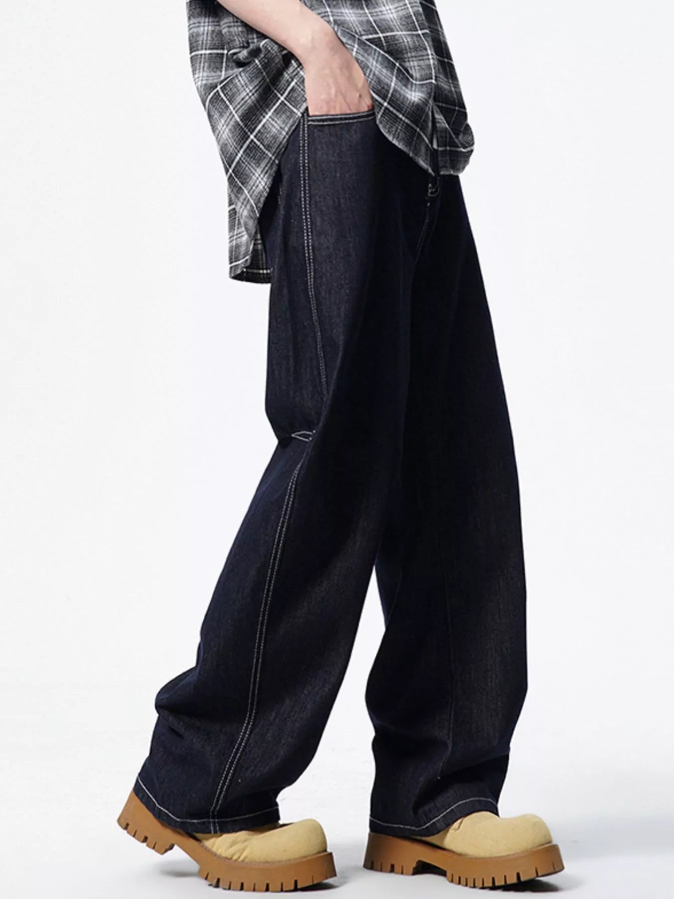 626 nan – Men's wide leg jeans streetwear fit