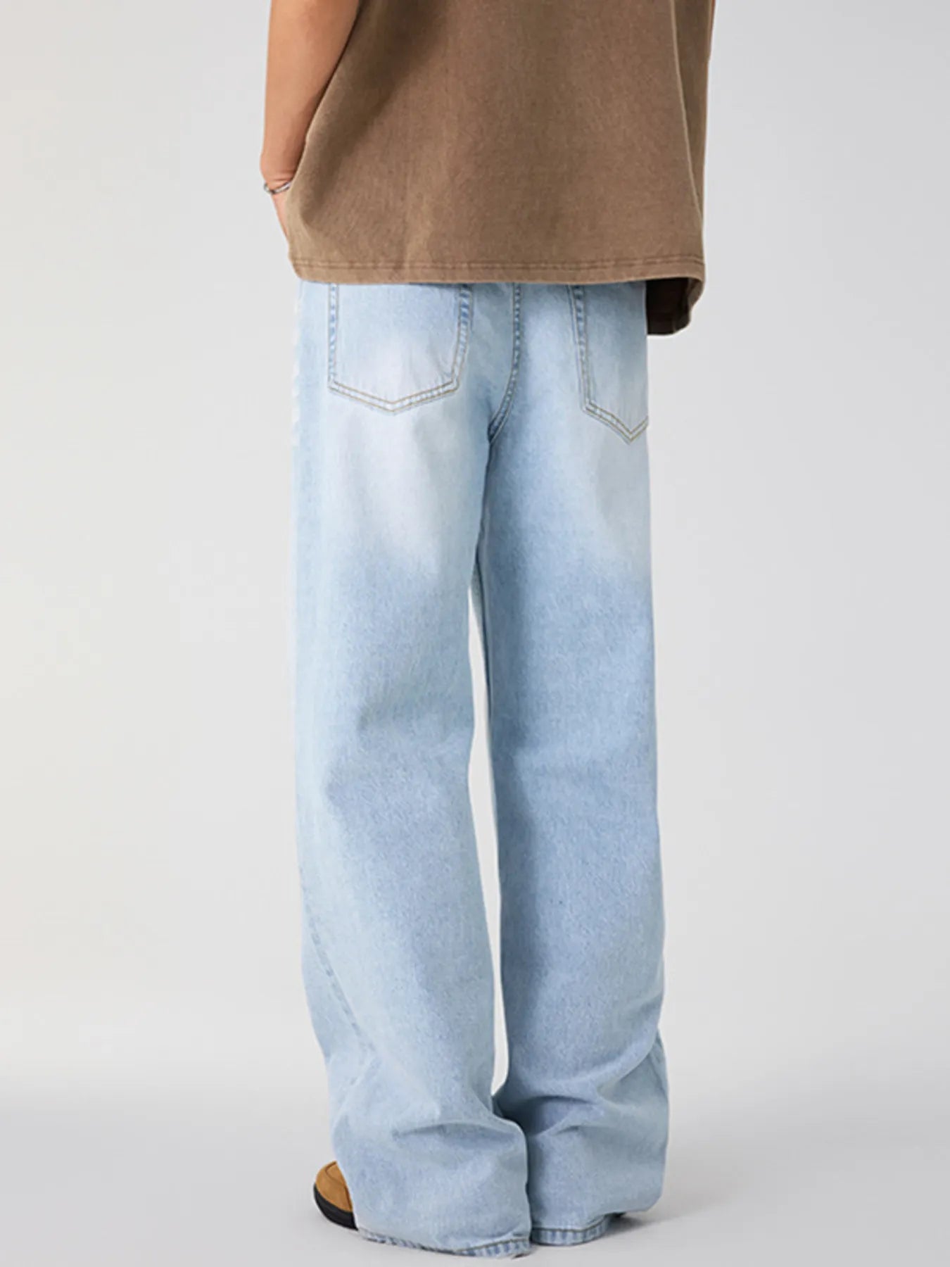 569 nan – Men's wide leg jeans streetwear fit