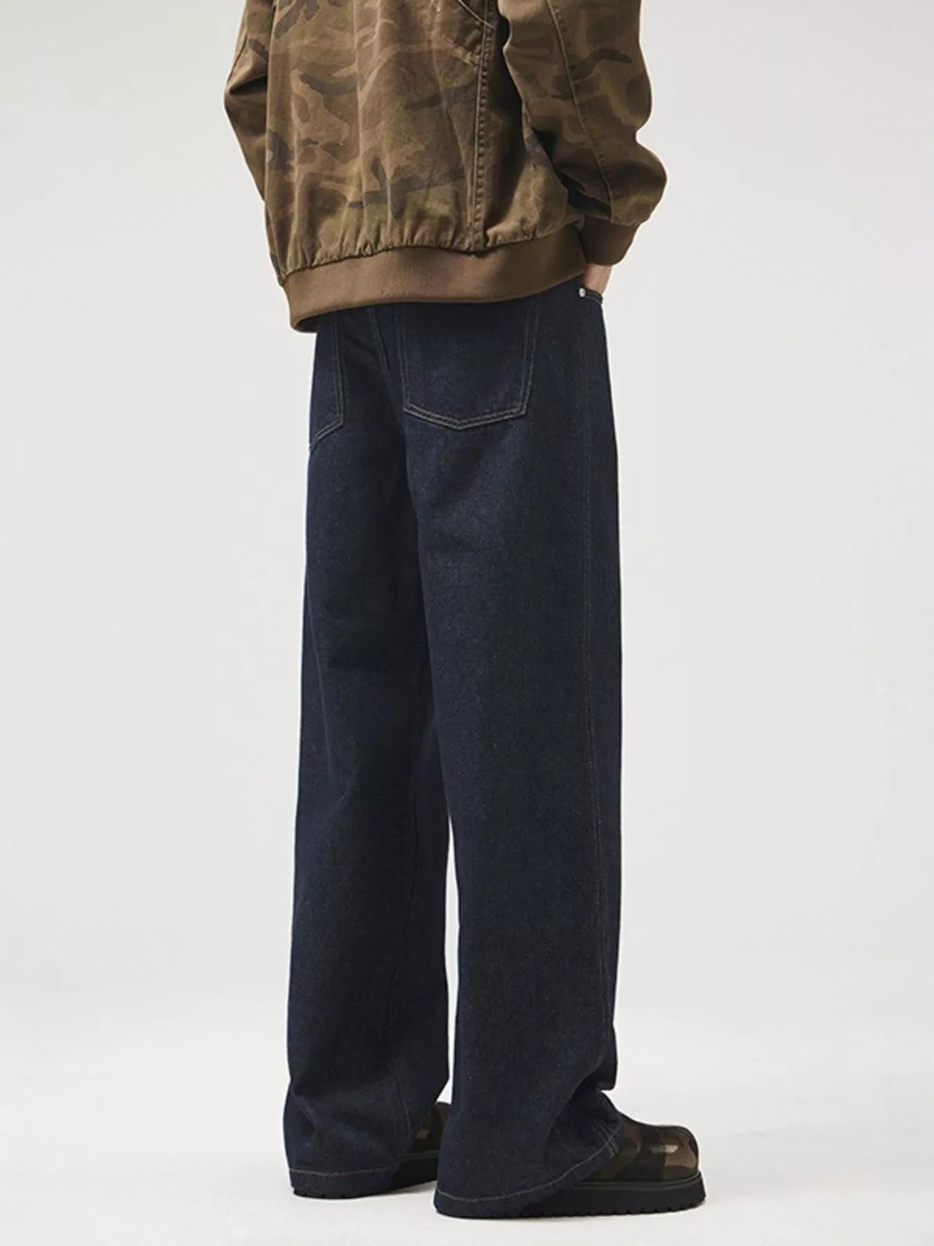 057 nan – Men's wide leg jeans streetwear fit