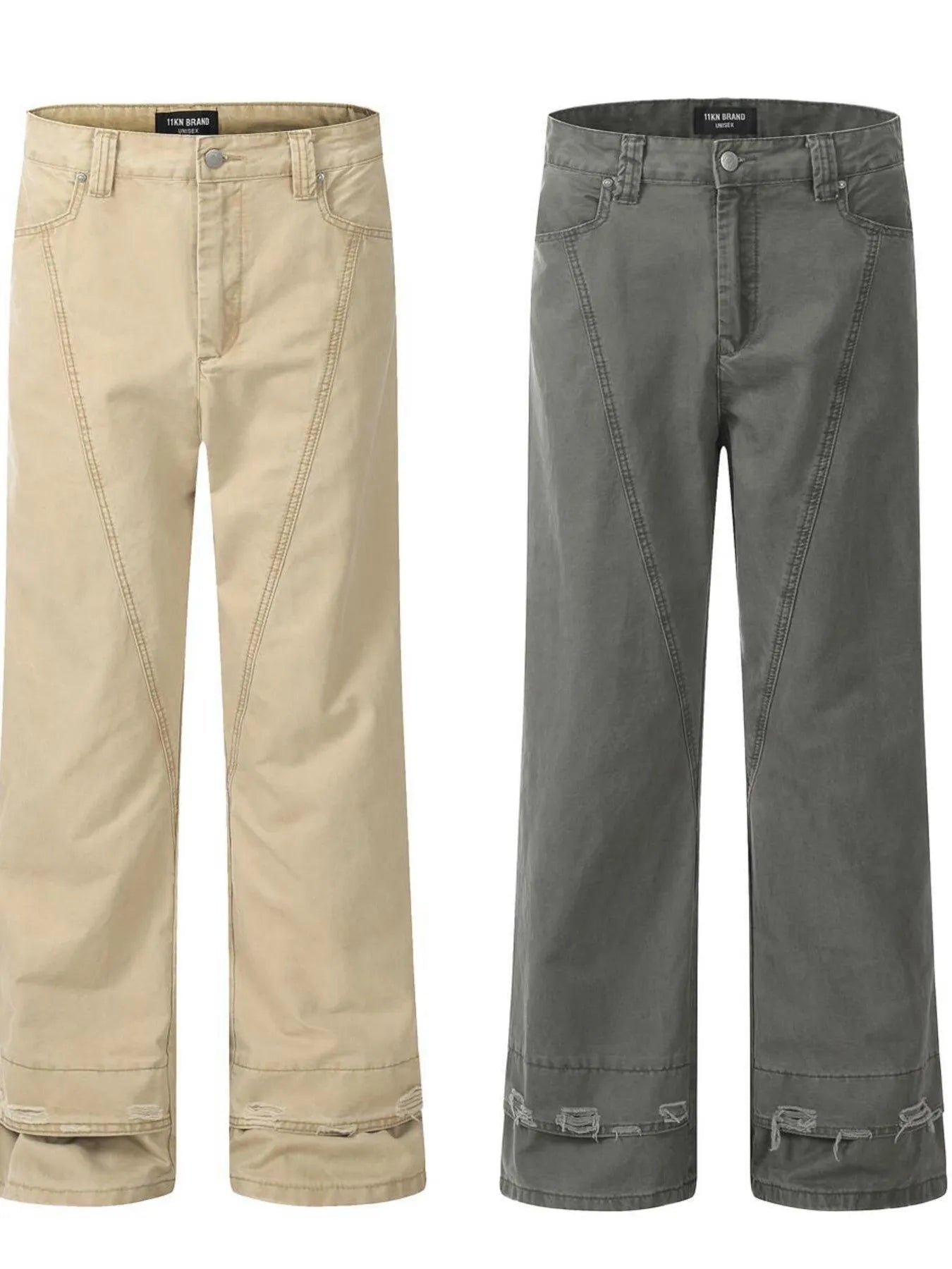 657 nan – Men's wide leg jeans streetwear fit