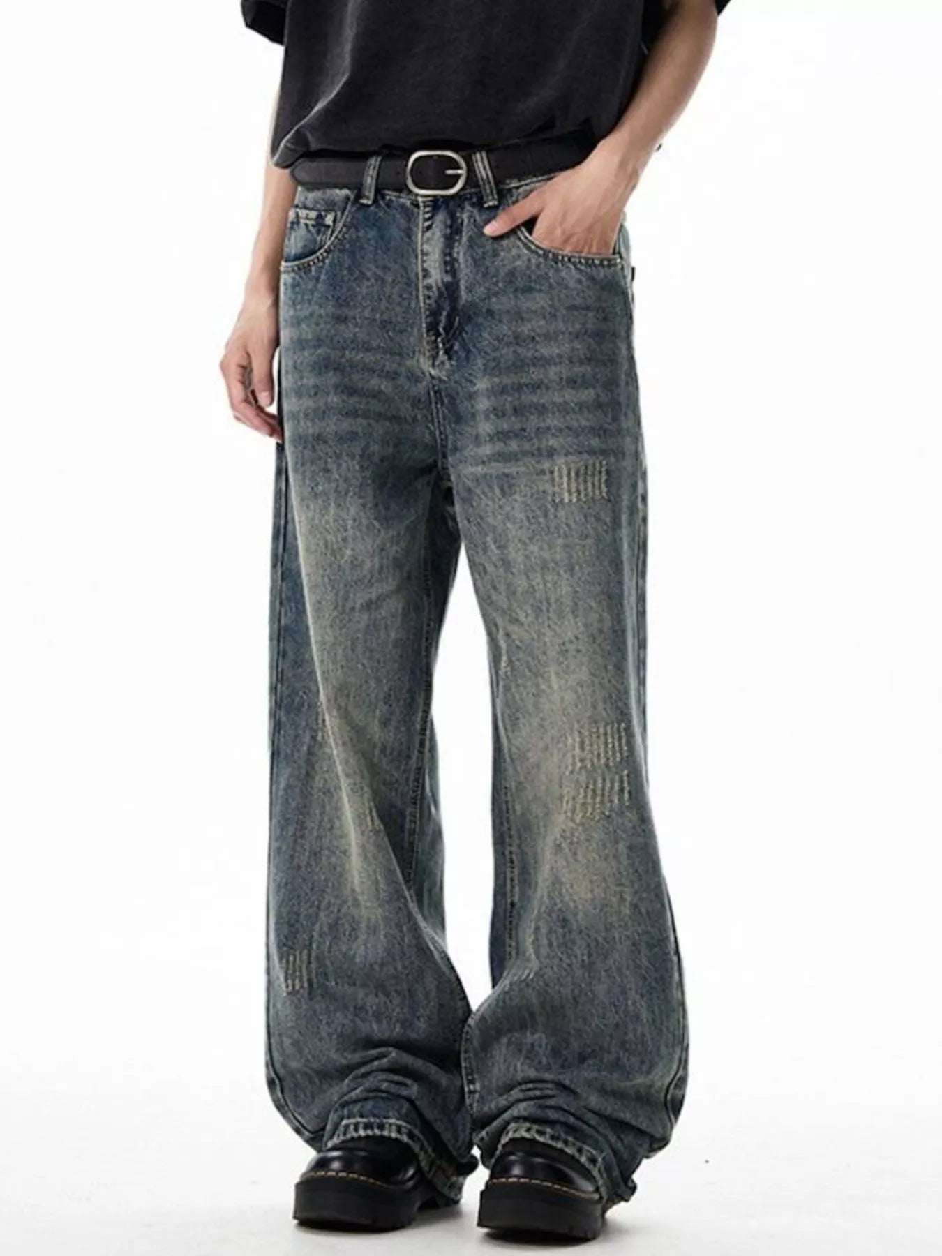 1001 nan – Men's wide leg jeans streetwear fit