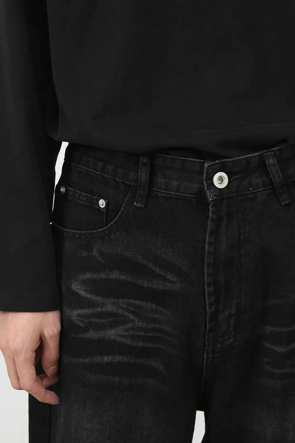022 nan – Men's wide leg jeans streetwear fit