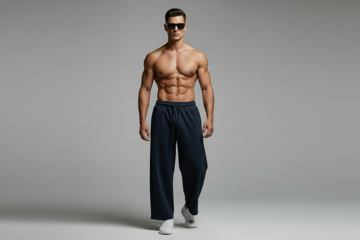 Sunfade Loose Fit Cotton Sweatpants - detail view