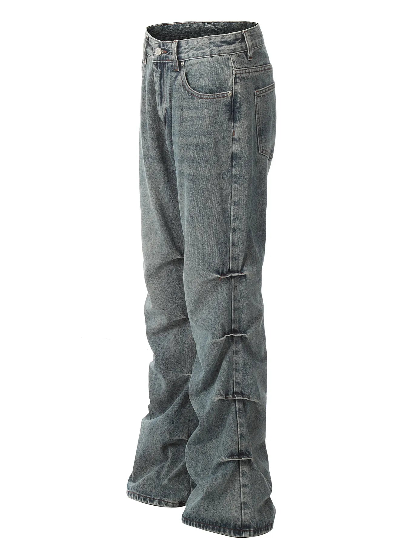 1303 Men's Vintage Washed Flare Jeans – men's flare jeans (Y2K) (front view)