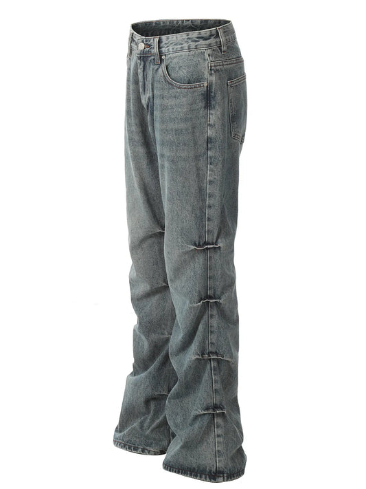 1303 Men's Vintage Washed Flare Jeans – men's flare jeans (Y2K) (front view)