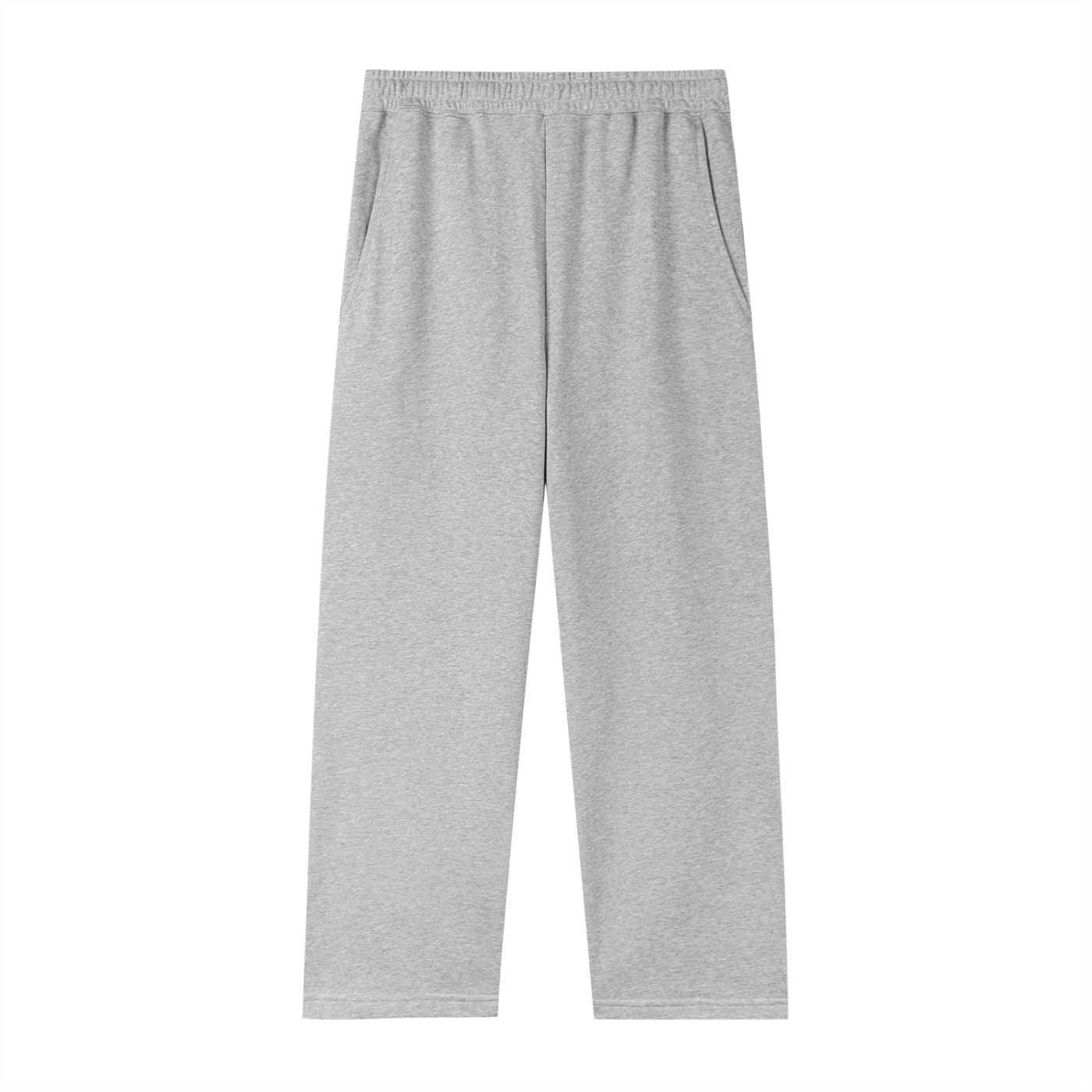 Plain Straight-Leg Sweatpants - pocket detail