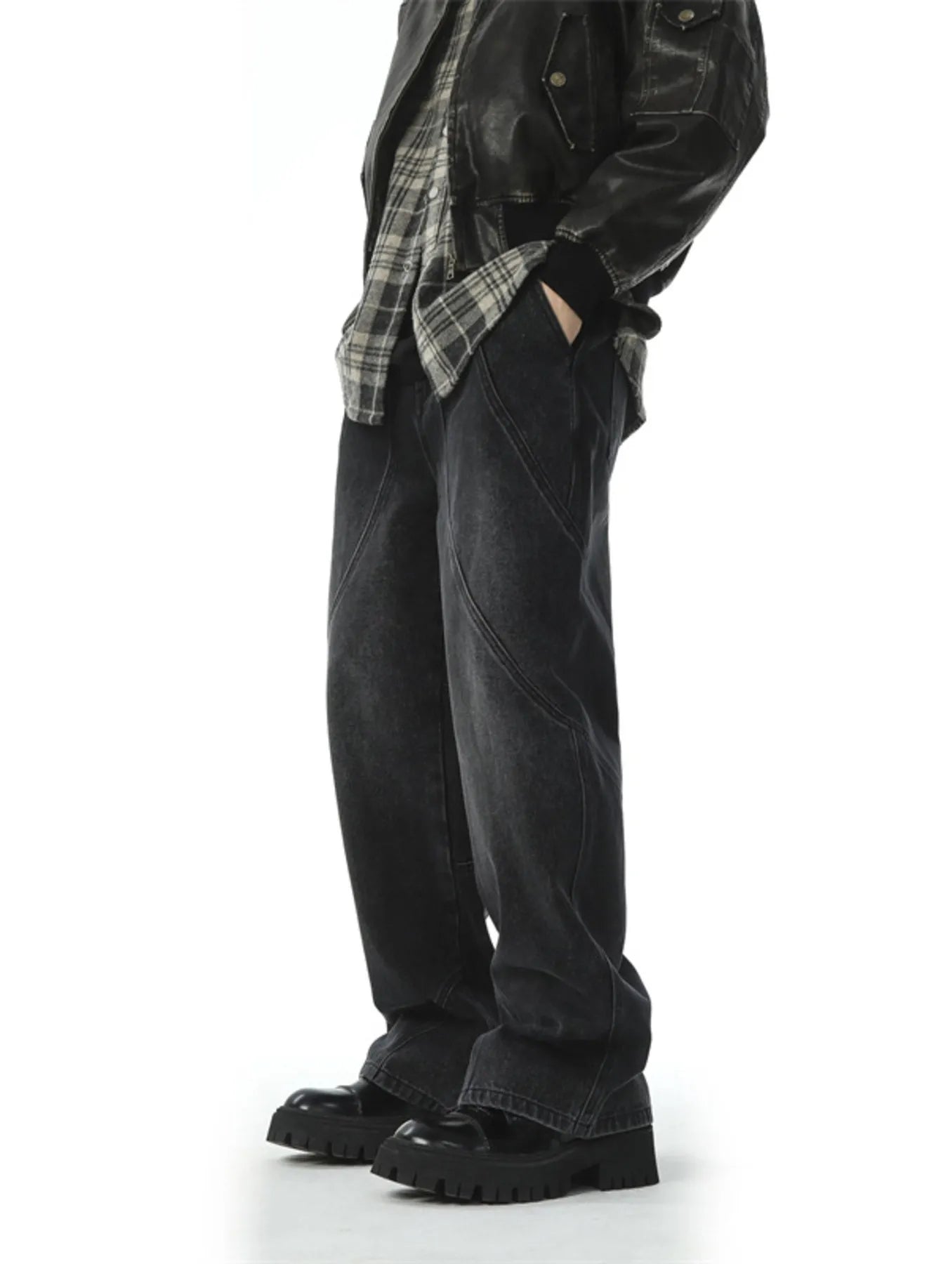 1121 nan – Men's wide leg jeans streetwear fit