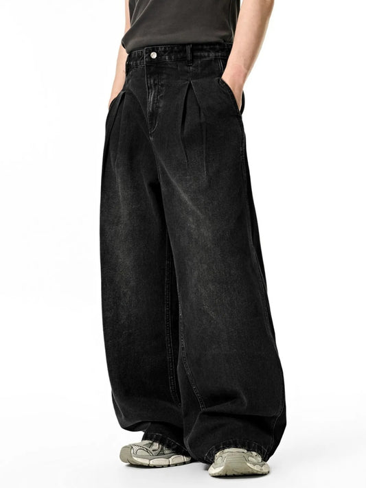 1114 nan – Men's wide leg jeans streetwear fit