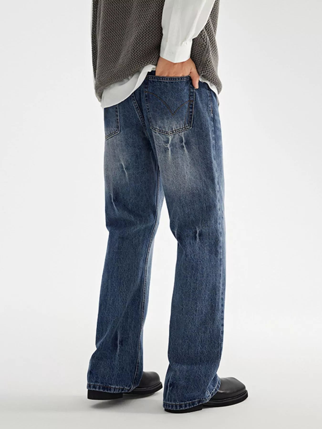 604 nan – Men's wide leg jeans streetwear fit