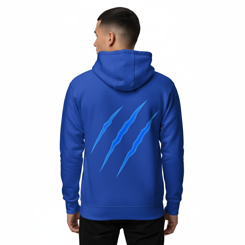 Beast Bunny Power Hoodie – Electric Blue Edition - Luis’s Locker
