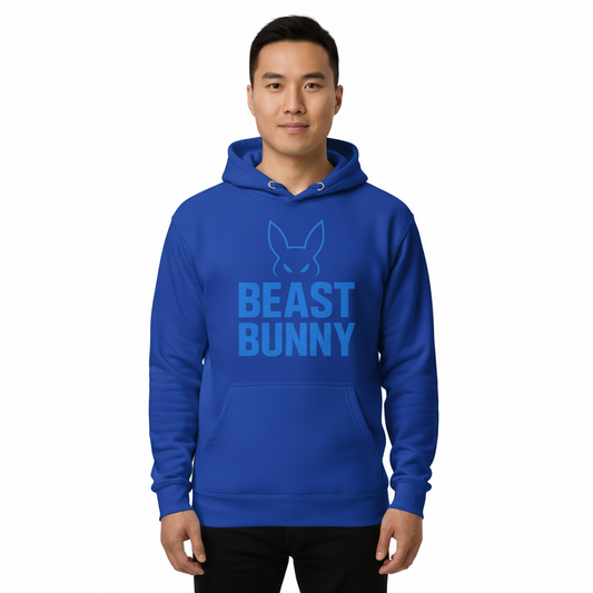 Beast Bunny Power Hoodie – Electric Blue Edition - Luis’s Locker