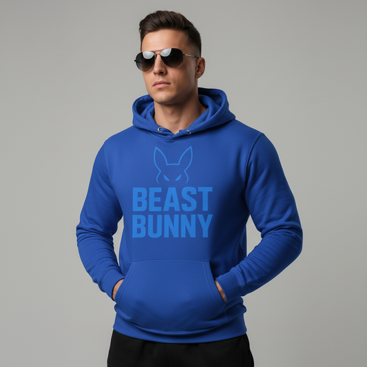 Beast Bunny Power Hoodie – Electric Blue Edition - Luis’s Locker