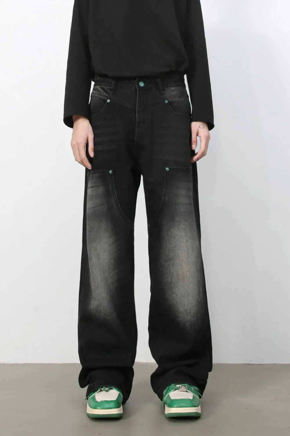 061 Men's Wide Leg Jeans – Men's wide leg jeans streetwear fit