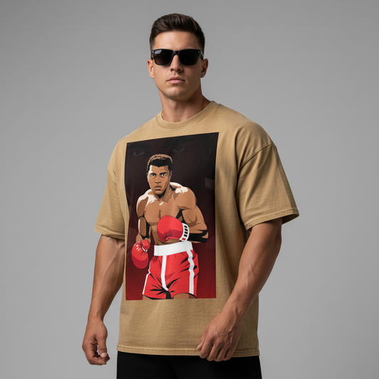 Muhammad Ali “Legendary” T shirt Snow Washed Oversized - Luis’s Locker