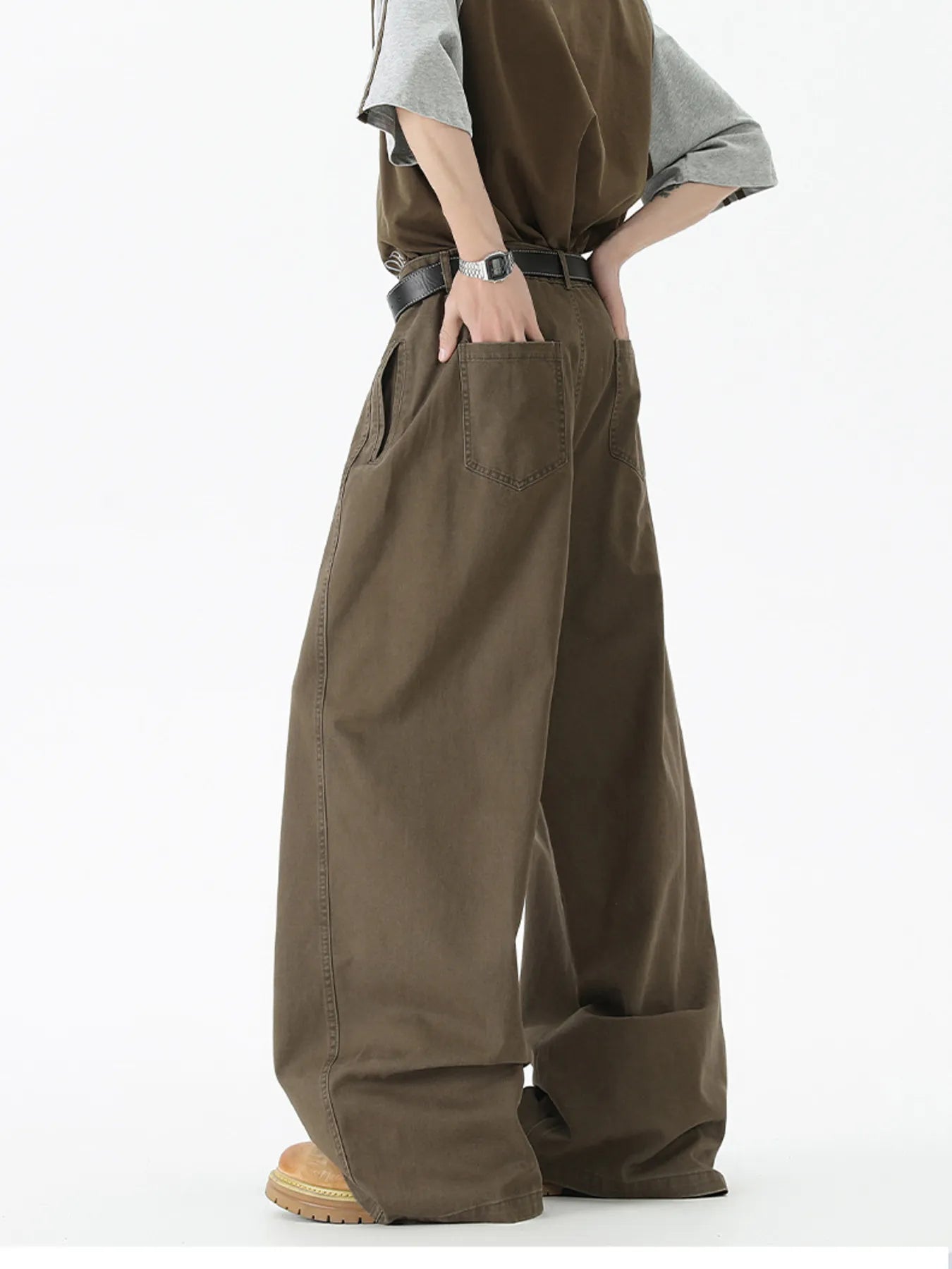675 nan – Men's wide leg jeans streetwear fit