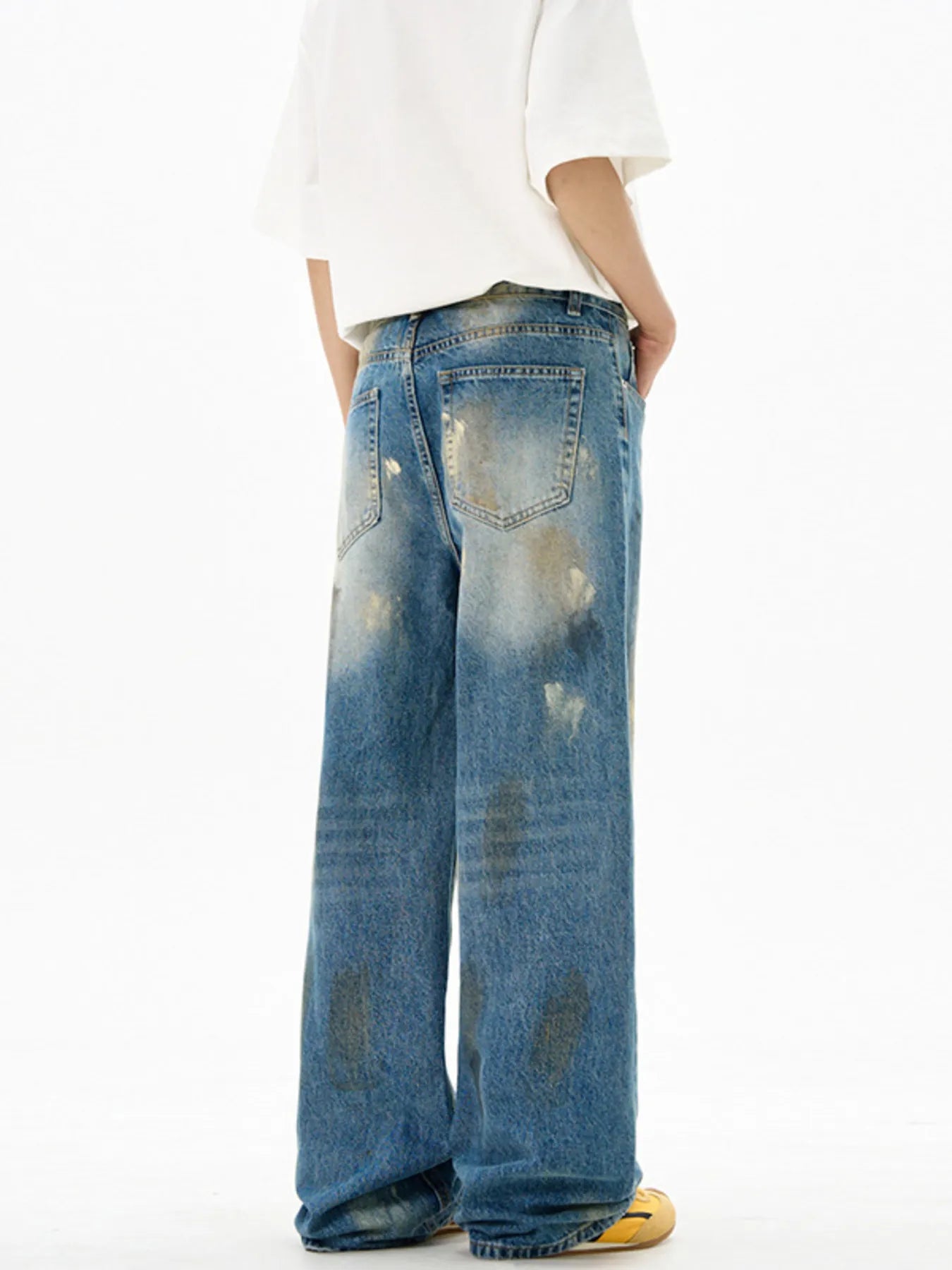 175 nan – Men's wide leg jeans streetwear fit