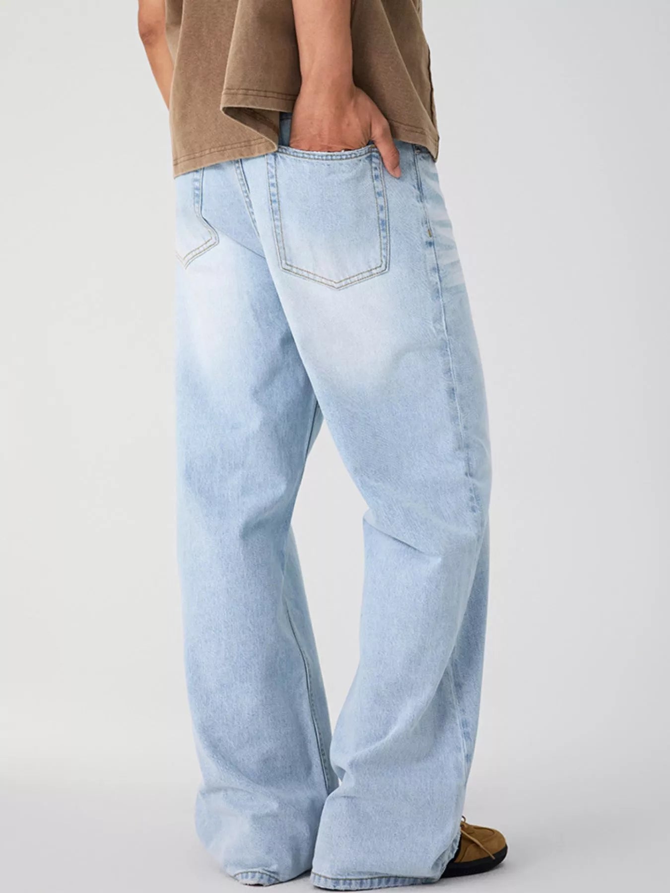 1209 nan – Men's wide leg jeans streetwear fit