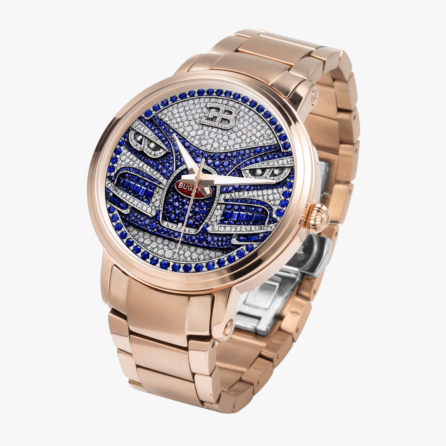 Jaycoh™ Bugati Chiron Turbilon Incrusted Diamonds 212. New Steel Strap Automatic Watch | Print-on-Demand Custom Watch - product photo | print on demand watch print custom watch