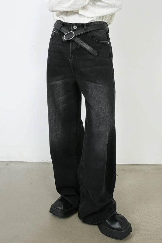1037 Men's Wide Leg Jeans – Men's wide leg jeans streetwear fit