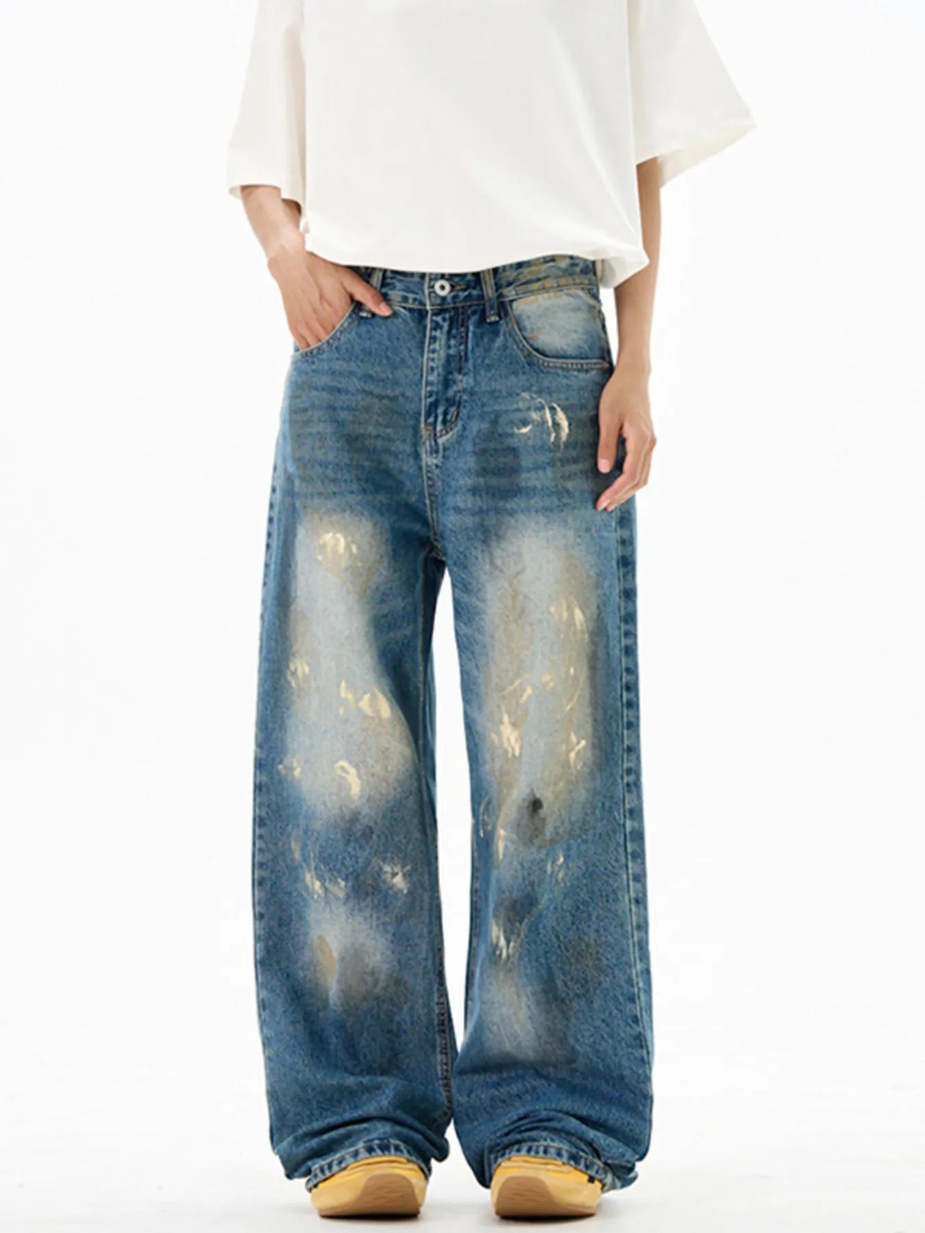 818 Men's Wide Leg Jeans – Men's wide leg jeans streetwear fit