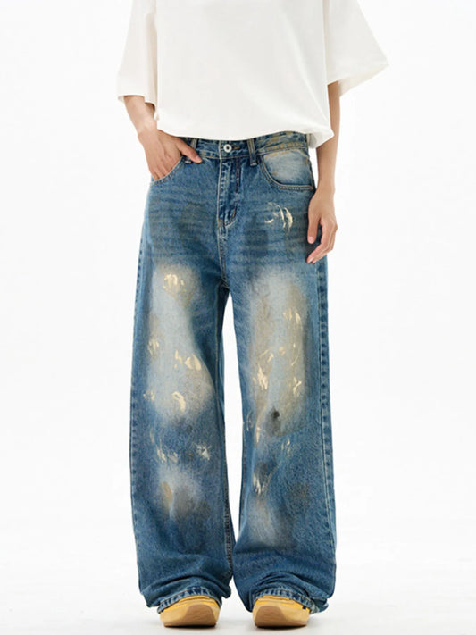 818 Men's Wide Leg Jeans – Men's wide leg jeans streetwear fit