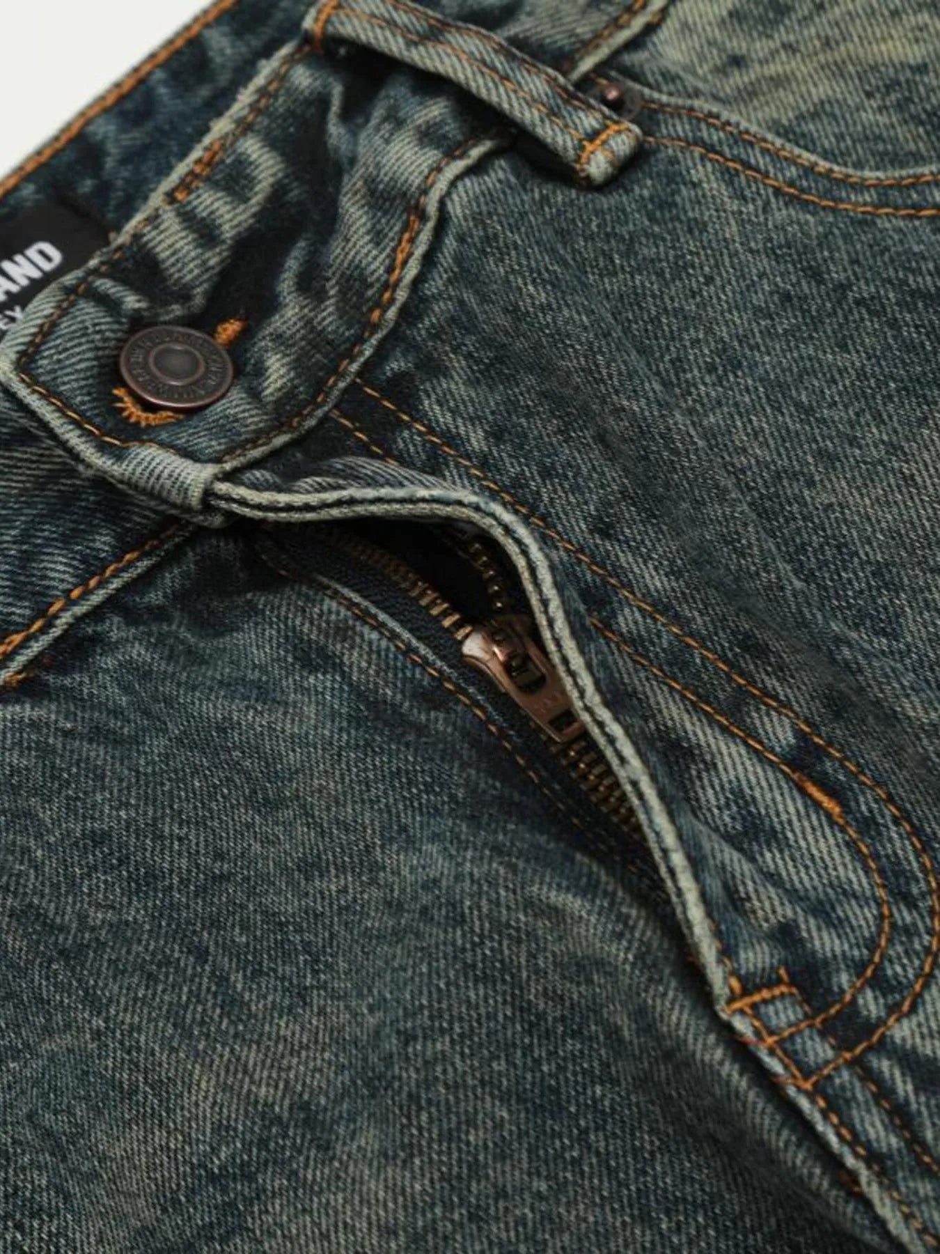 1280 Men's Vintage Distressed Flare Jeans – men's flare jeans (Y2K) (detail view 6)