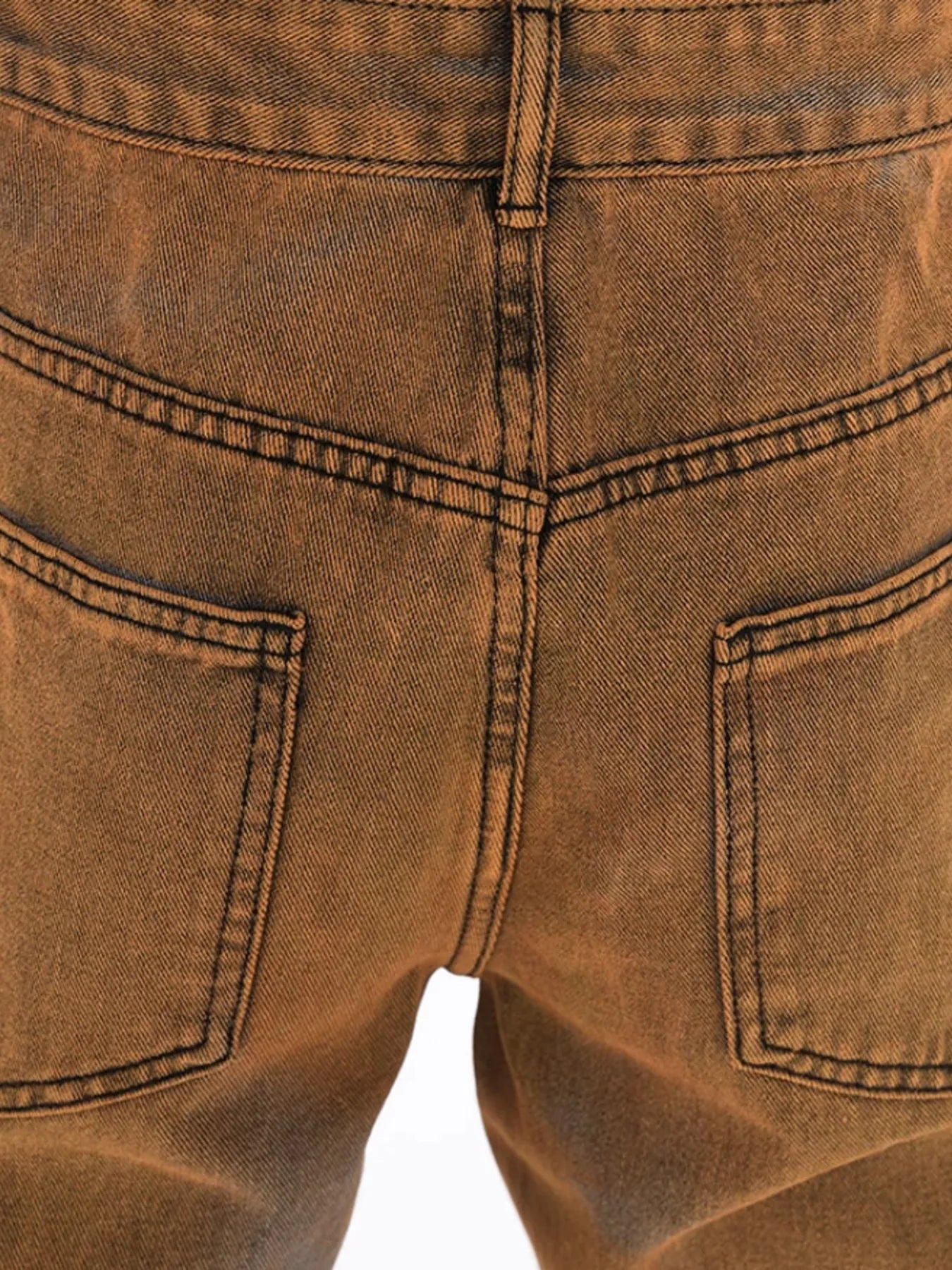 1284 Men's Plus Size Contrast Wide Leg Flare Jeans – men's flare jeans (Y2K) (detail view 8)