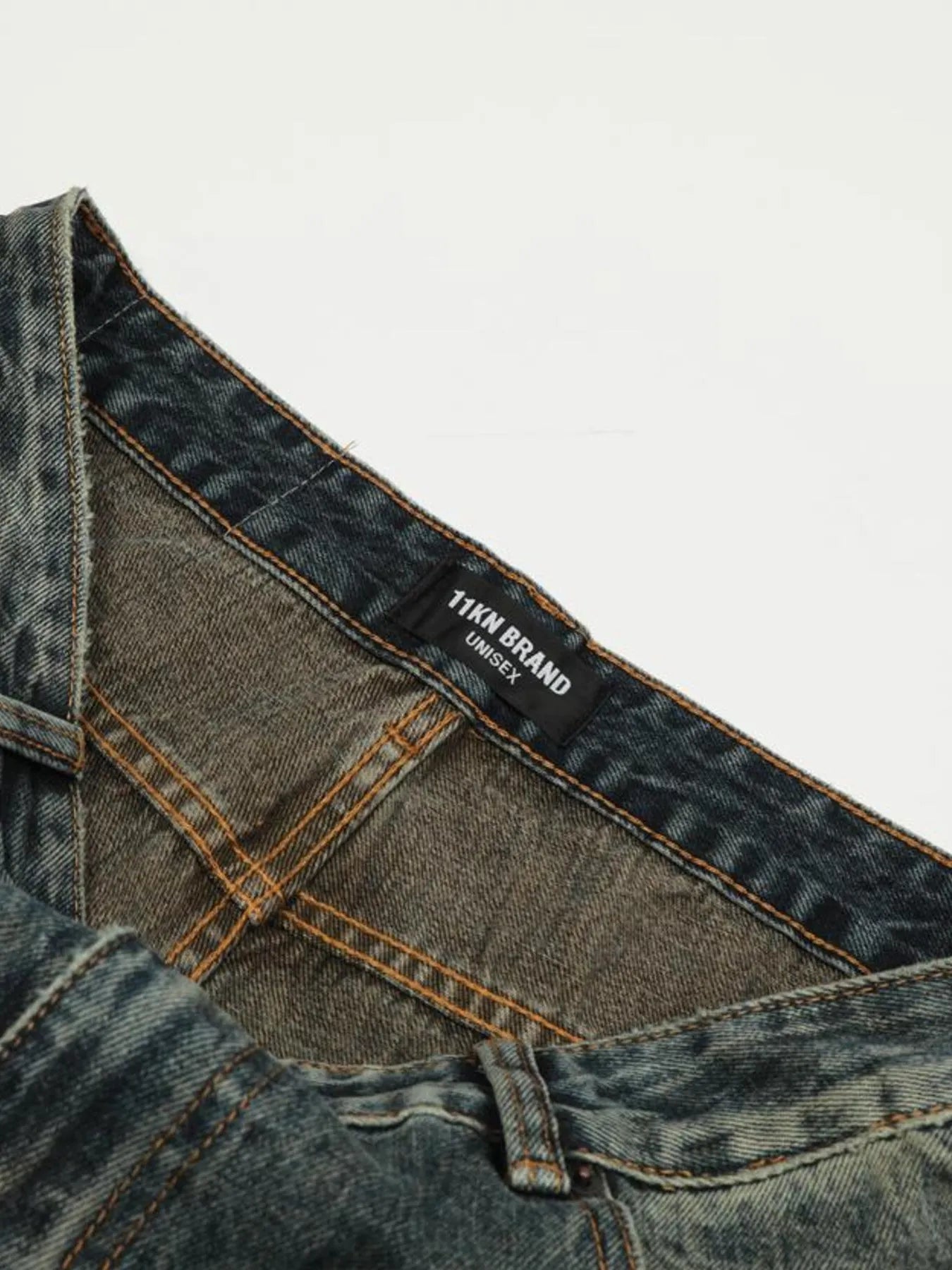 1280 Men's Vintage Distressed Flare Jeans – men's flare jeans (Y2K) (detail view 9)