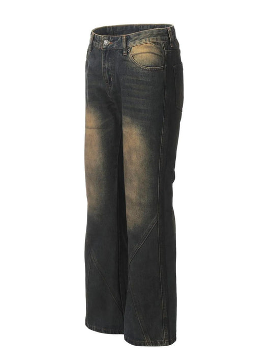 1285 Men's Washed Flare Jeans – men's flare jeans (Y2K) (front view)
