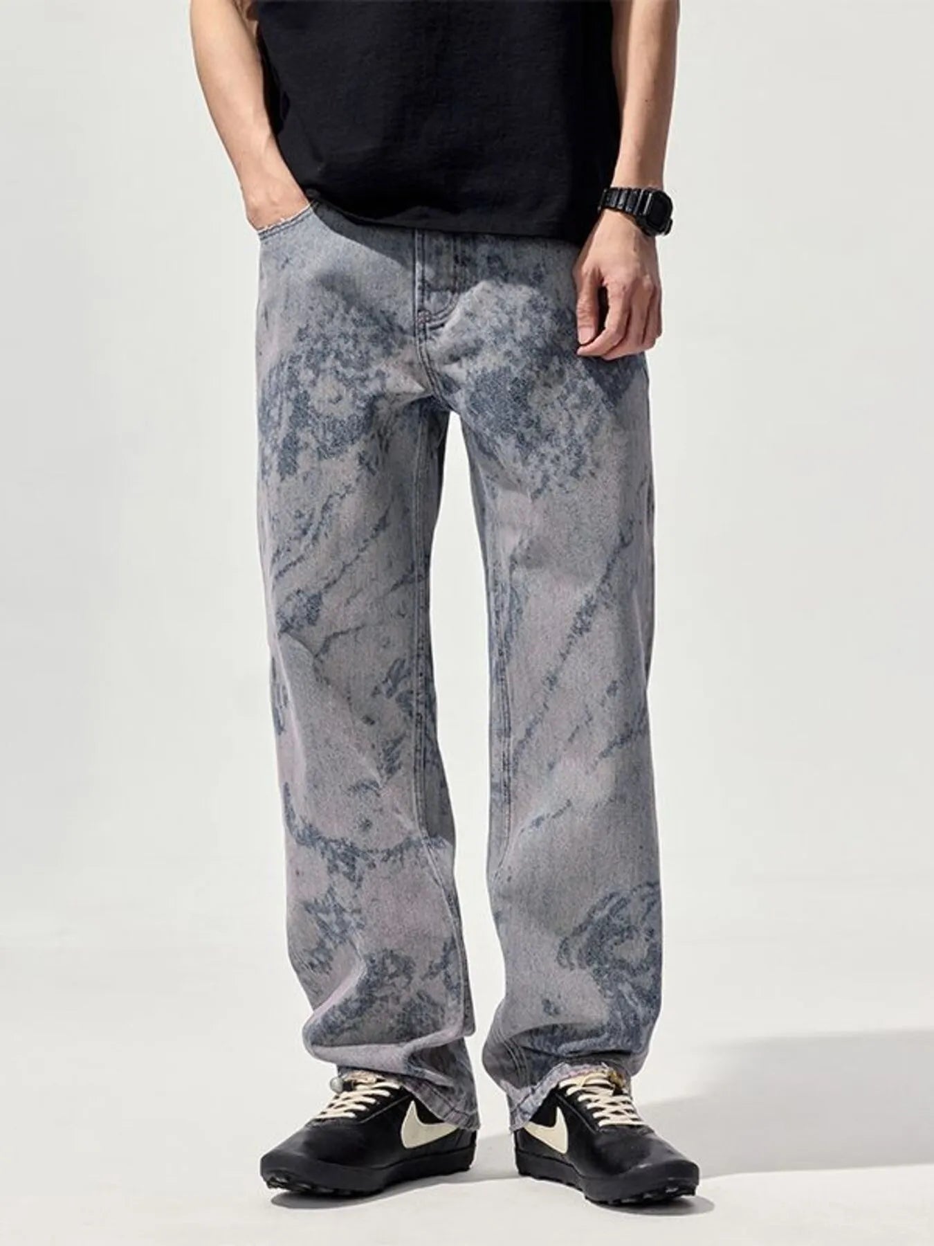 878 Men's Wide Leg Jeans – Men's wide leg jeans streetwear fit