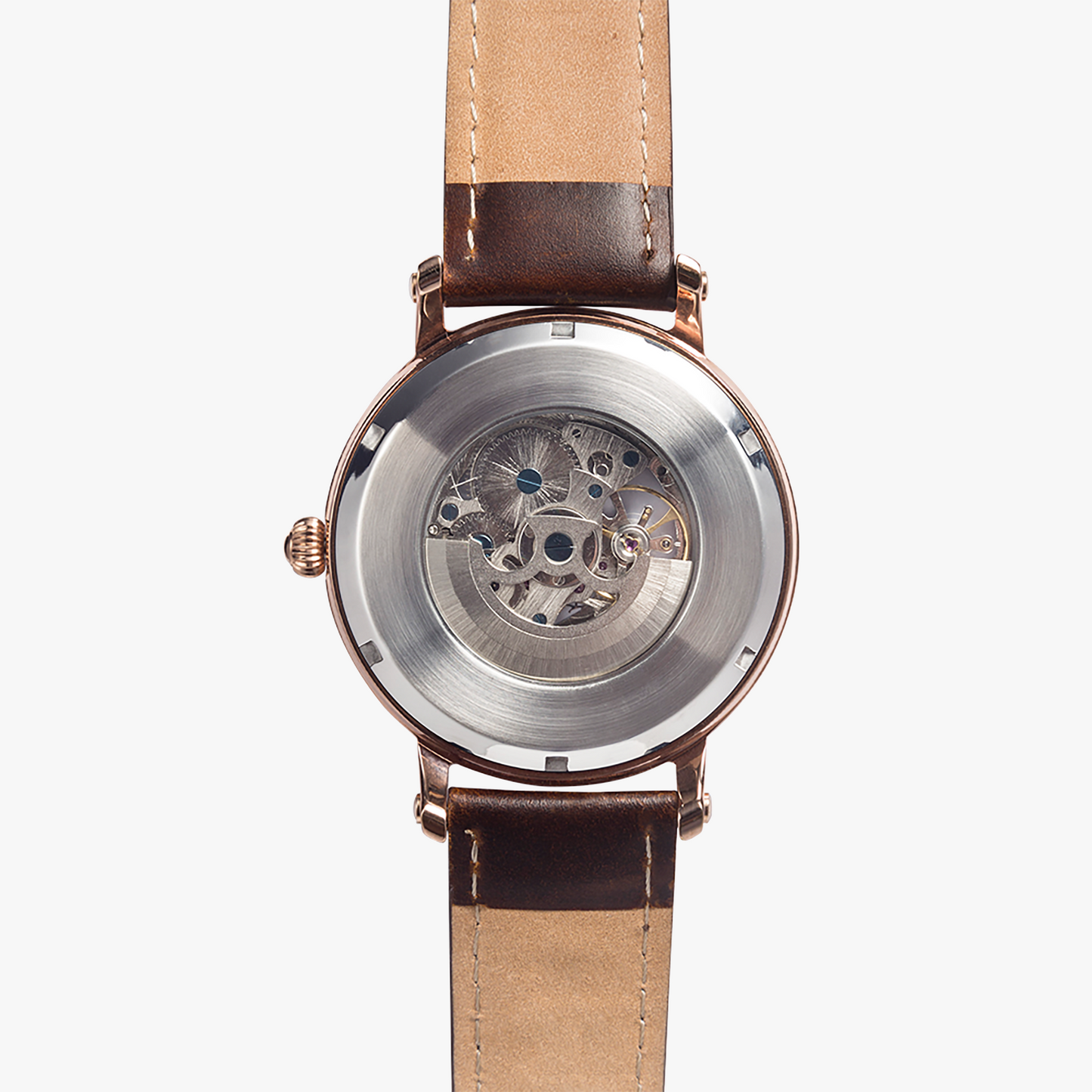Jaycoh™ Oil Derrick Turbilon 158. 46mm Unisex Automatic Watch (Rose Gold) | Print-on-Demand Custom Watch - product photo | print on demand watch print custom watch