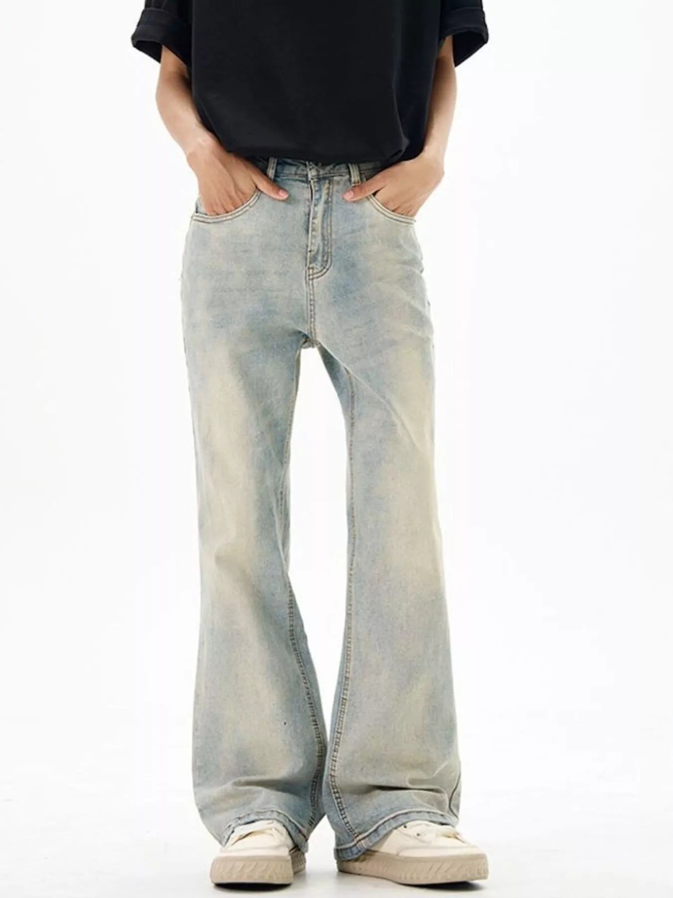 1293 Men's Wash Flare Jeans – men's flare jeans (Y2K) (main view)