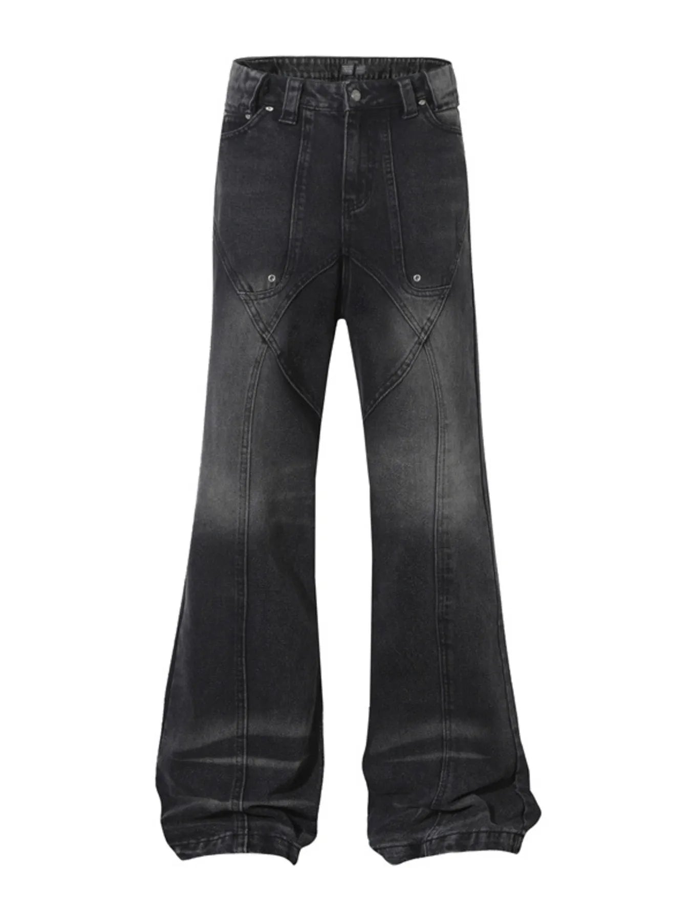 1287 Men's Wash Wide Leg Flare Jeans – men's flare jeans (Y2K) (main view)