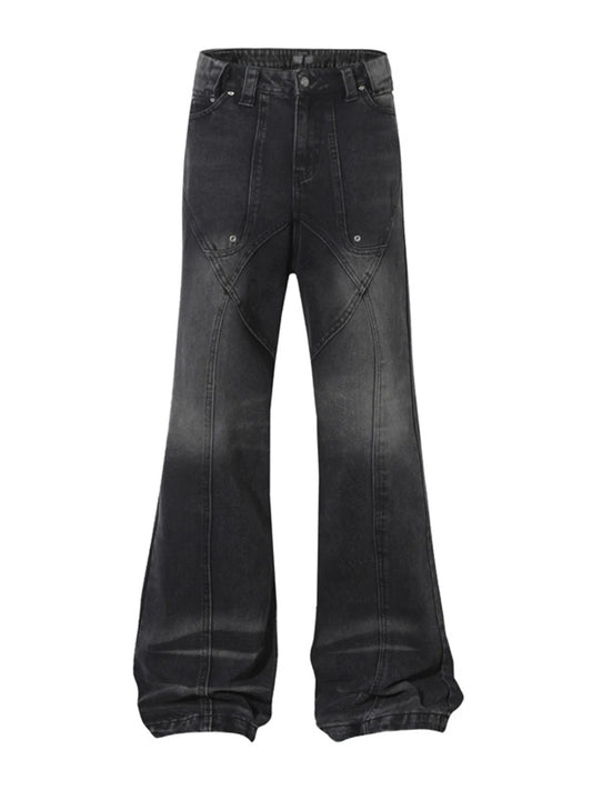 1287 Men's Wash Wide Leg Flare Jeans – men's flare jeans (Y2K) (main view)