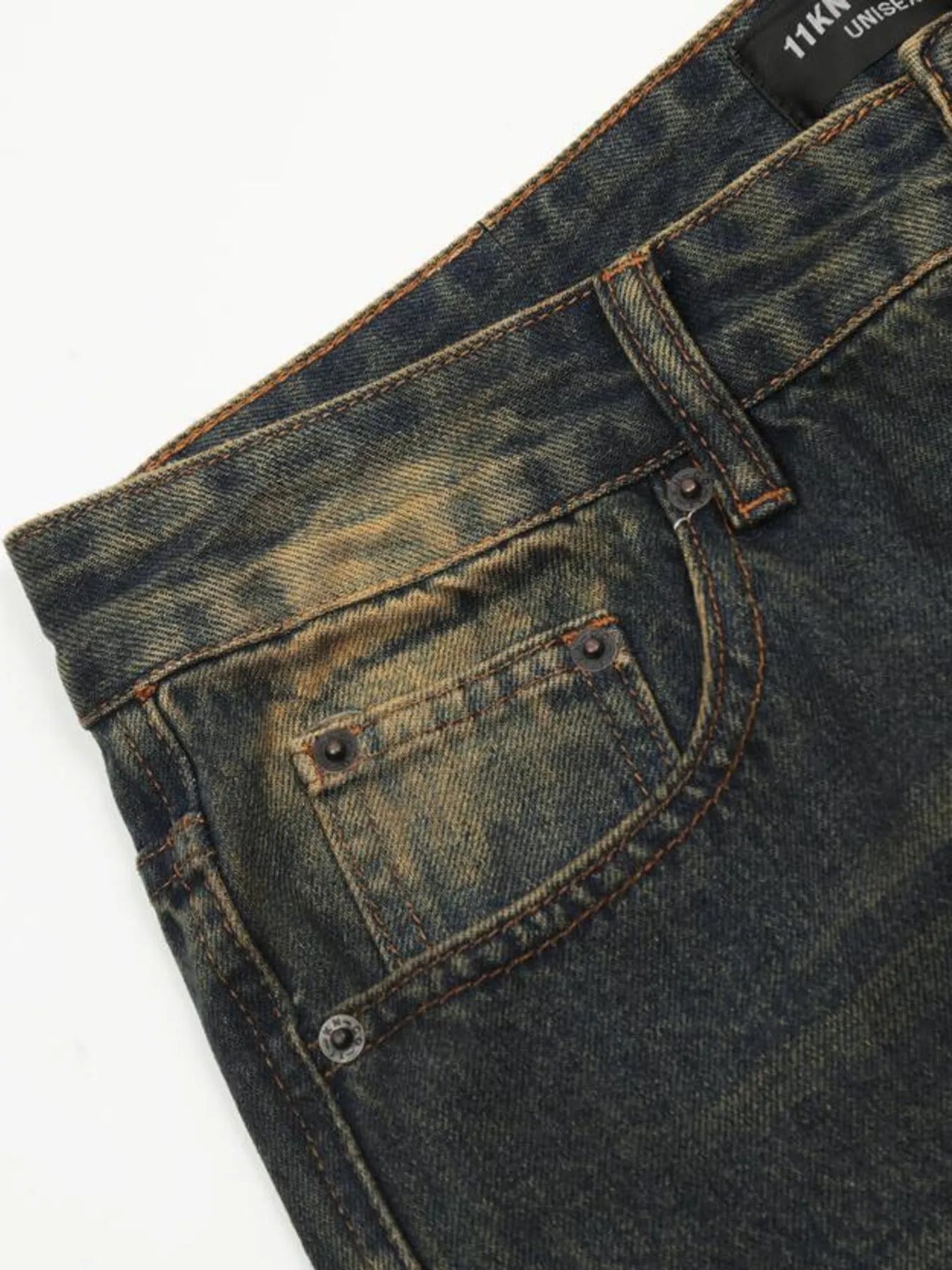 1285 Men's Washed Flare Jeans – men's flare jeans (Y2K) (detail view 8)